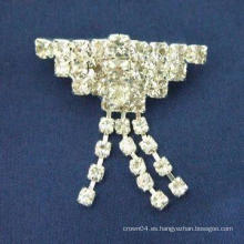 Broche barato contratante simple del rhinestone del nuevo diseño caliente de la manera